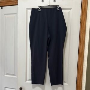 Nine West Blue Skinny Pants Tailored Ankle-Length